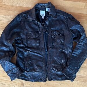 Diesel Dark Brown Sheep Leather Jacket